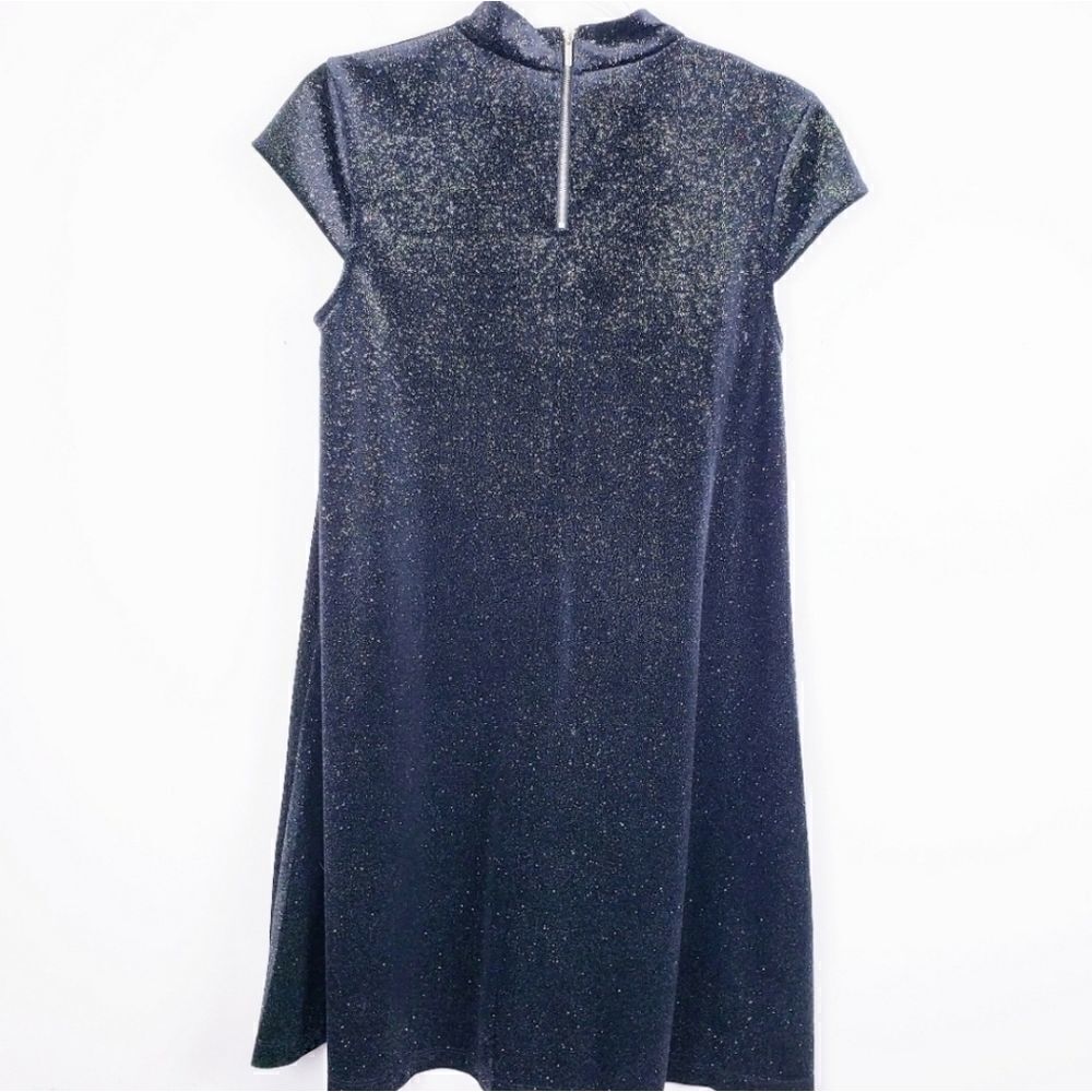 Chelsea & Theodore Black Sparkle Cap Sleeve Dress - Picture 3 of 5